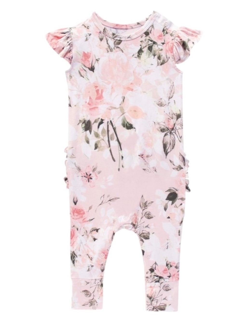 Posh Peanut Ruffled Cap Sleeve Romper